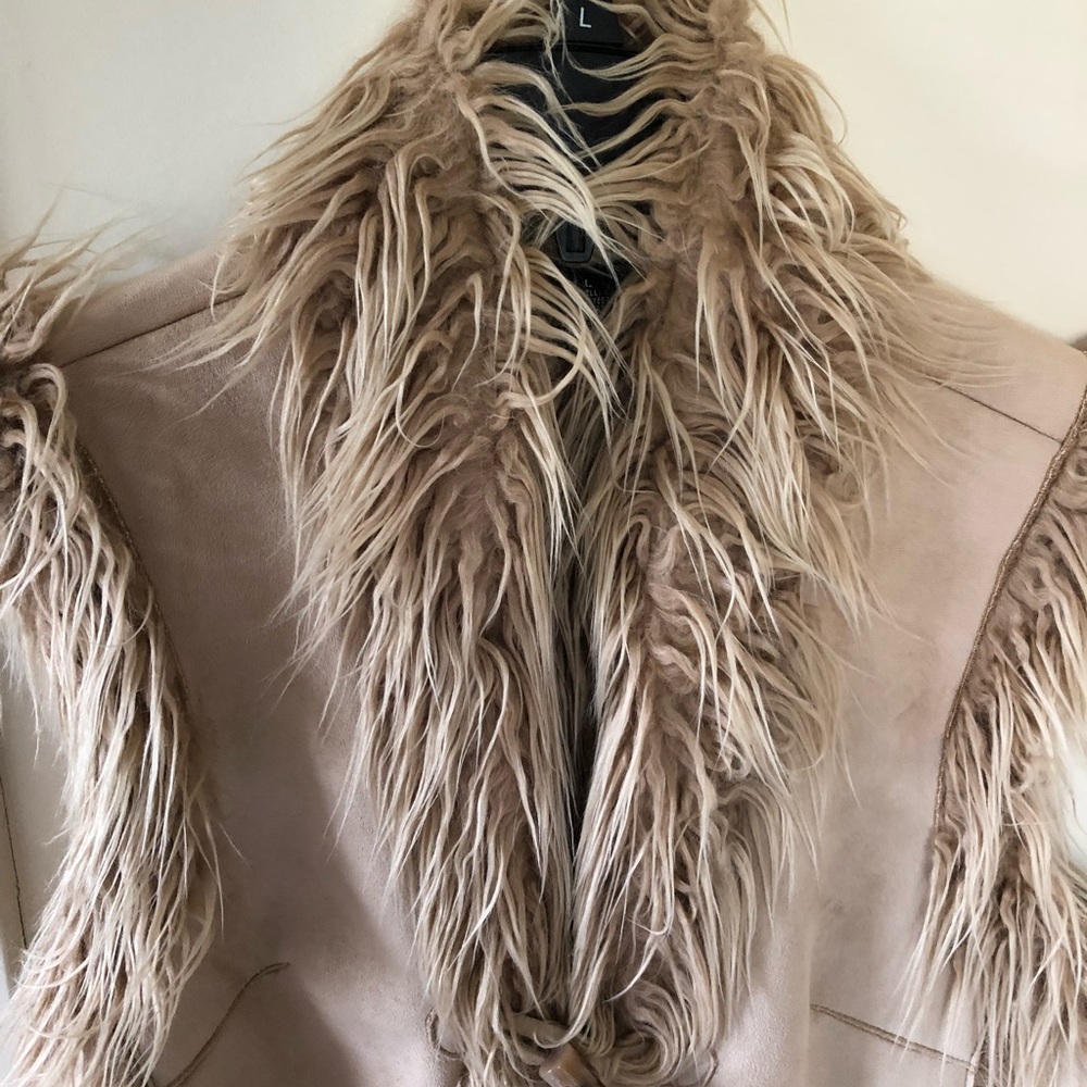 INC Concepts Faux Mongolian Fur/Shearling Vest